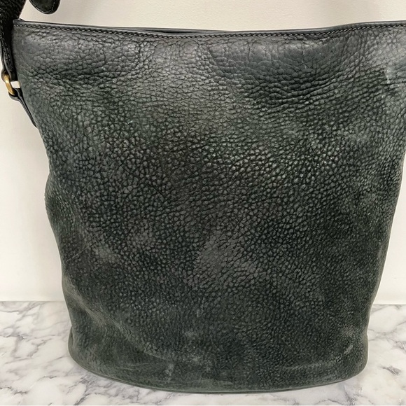 1994 COACH 4932 Nubuck Hunter Green Leather Bucket Shoulder Bag Made in The US - Picture 8 of 15